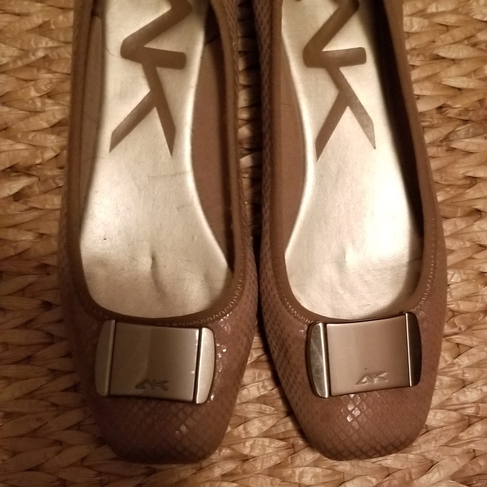 Beige flats